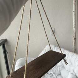 Wood hanging shelves