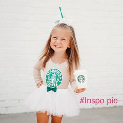 Starbucks Coffee Inspired  Halloween Costume: Tutu Bloomer Set with Bow