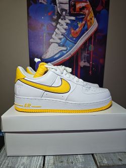 Size 12 Kobe Bryant x Nike Air Force 1 Retro QS Low Lakers Home