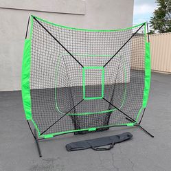 BRAND NEW $55 Baseball Softball Practice Net Hitting Batting Pitching Training Set w/ Carry Bag