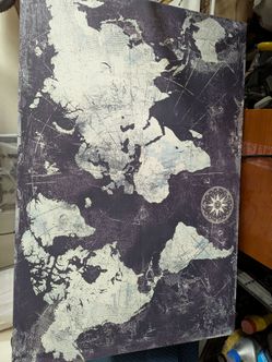 Digital map of the world print painting