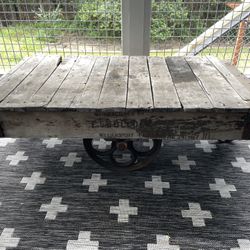 Railroad Cart Coffee table Great Shape