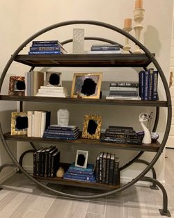 World Market Round Bookshelf