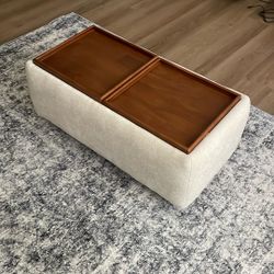 Storage Ottoman with Tray Lids