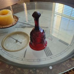 Ruby Red Glass Bell