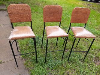 Bar stool rod iron stools