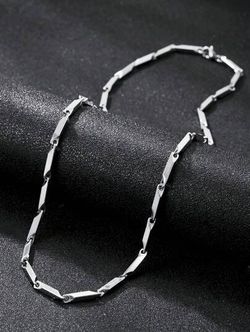 New polished bar-link chain necklace accessories jewelry mens women's gift
