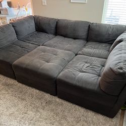 Costco 6 Piece Grey Sectional Couch