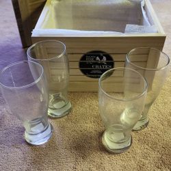 BroCrates Gift Set Beer Glasses (4) - New Unused