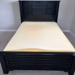 Full Size Bed With Mattress and Topper