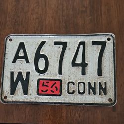 1956 CT License Plate 
