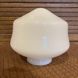 Vintage Schoolhouse 6 3/4” Diameter Milk Glass Shade