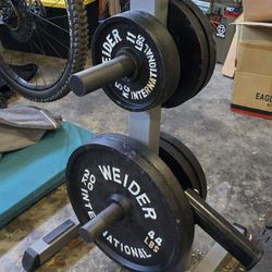 Weights, Weight Stand & Barbell 