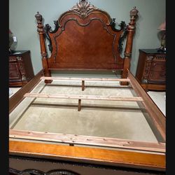 King Bed Set, 2 Night Stands, Chest, Dresser And 2 Table Lamps