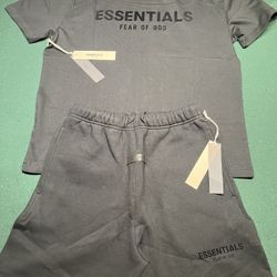 Black/Sketch Lime Essential T-Shirt/Shorts