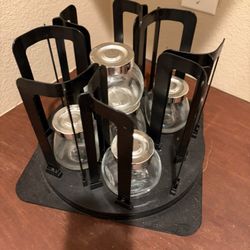 Spice rack With empty jars 
