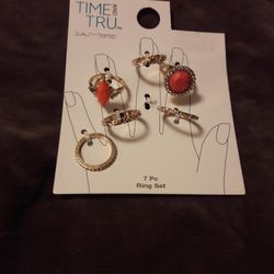 New 7 Piece Ring Set  $6