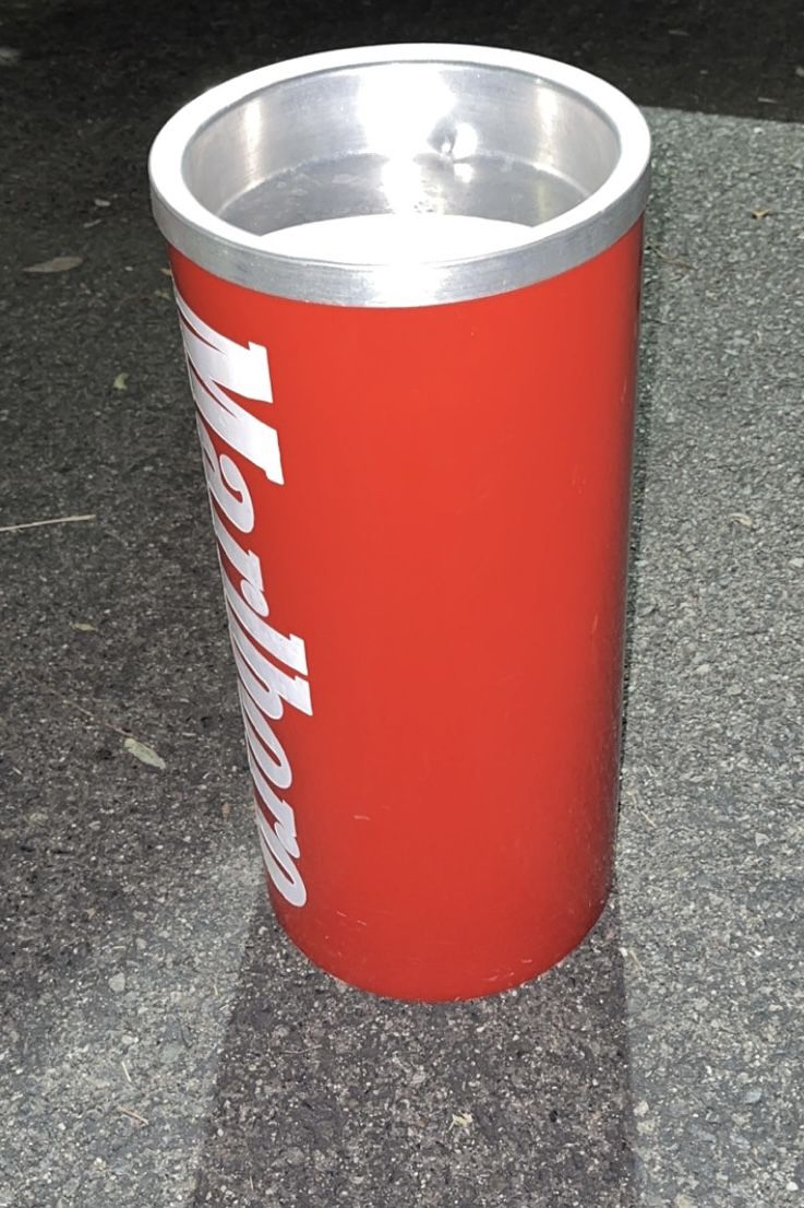 A vintage Marlboro floor ashtray