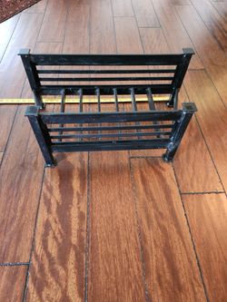 Heavy Wrought Iron Fireplace Log Holder - Firewood Basket, 25-1/2" Front, New