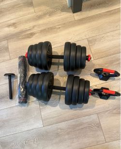 90 lb Adjustable Dumbbell Set, 5-in-1, Like-New