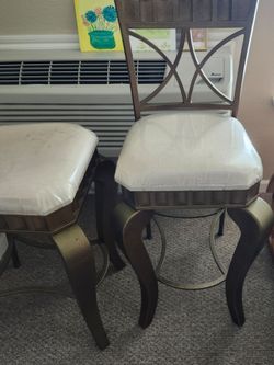 Heavy duty metal bar height stools