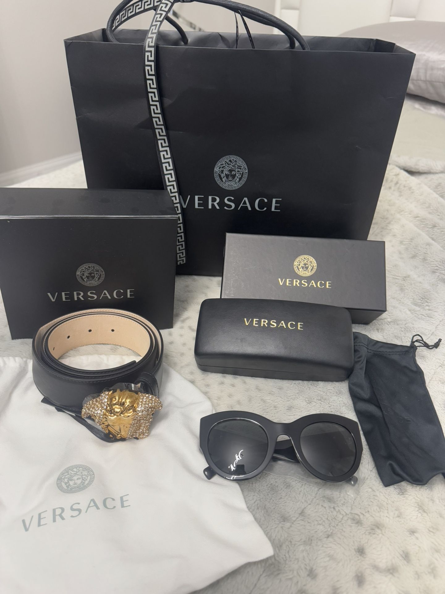 Versace Women Belt And Sunglasses