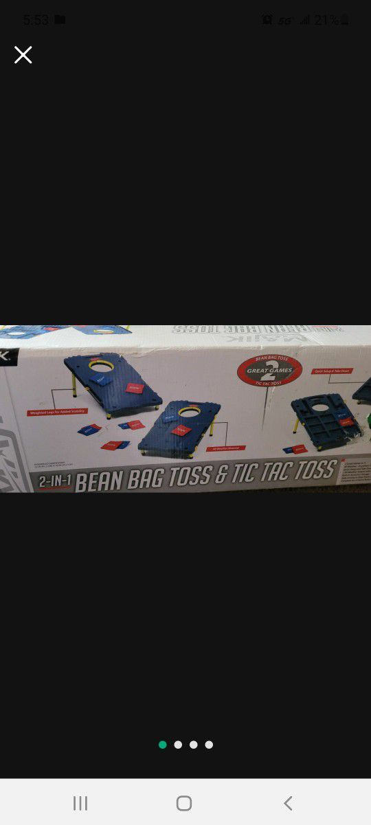 2 in 1 bean bag toss and tic tac toss Without Box Used Price Firm Corona92879 
