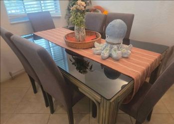 ✨ Modern Glass Dining Table Set w/ Tabletop Extension – Seats 6–10 ✨
