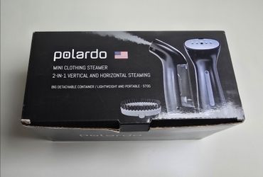 Polardo Mini Clothing Steamer – Portable 2-in-1 Handheld Steamer for Travel (Black)