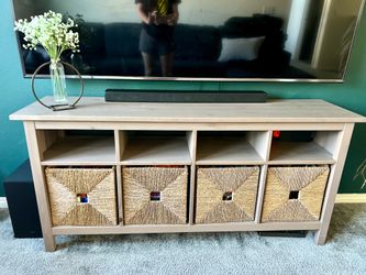 TV stand & baskets