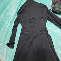 bebe Black Trench Style Rain Coat XS