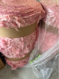 Fiberglass insulation roll. New
