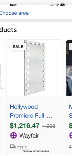 White vanity mirror