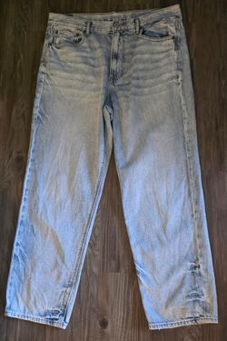 Womens Ladies Juniors Plus Size American Eagle Denim Jeans Pants sz 14 Regular Boyfriend