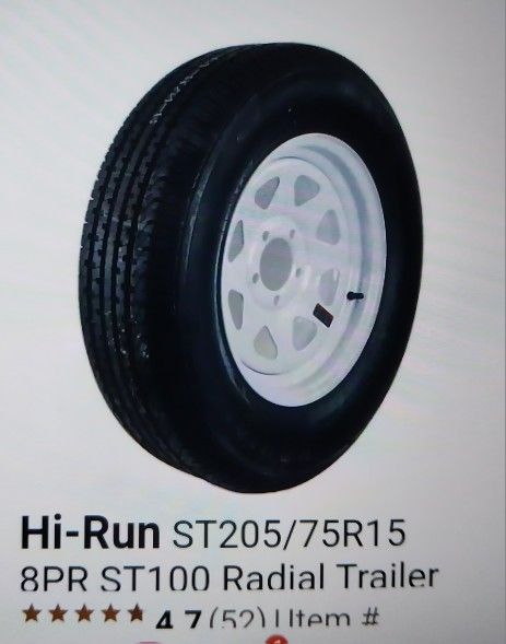 BRAND NEW TRAILER TIRE AND RIM