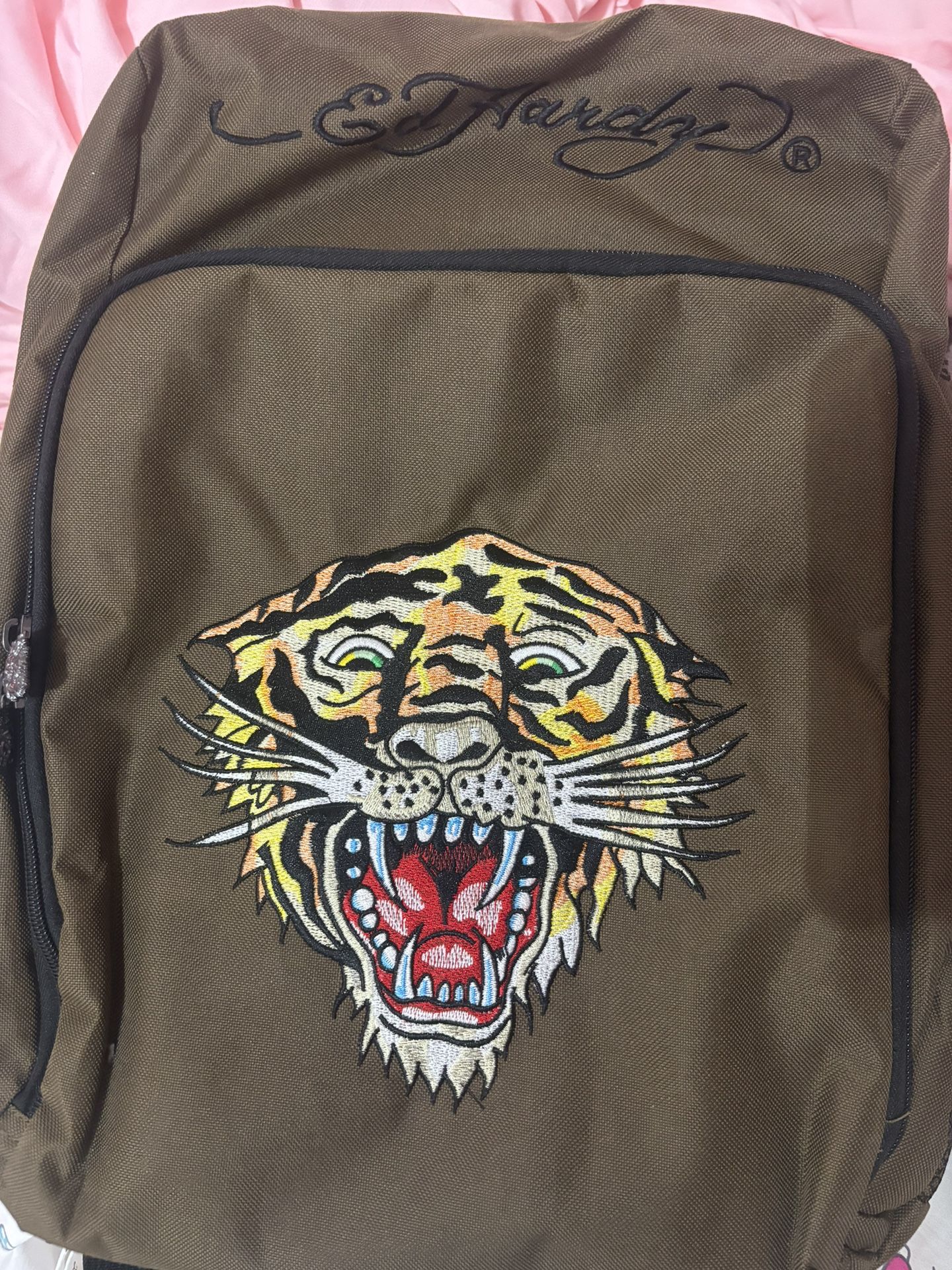 Ed Hardy back pack army green