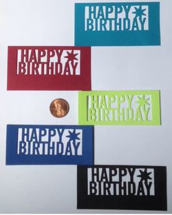(30) Martha Stewart HAPPY BIRTHDAY Punch Outs/Die Cuts For Card Making & Scrapbooking