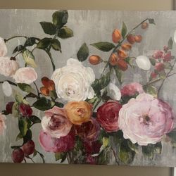 Beautiful 3D Floral Canvas