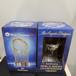 Dodgers World series replica trophy