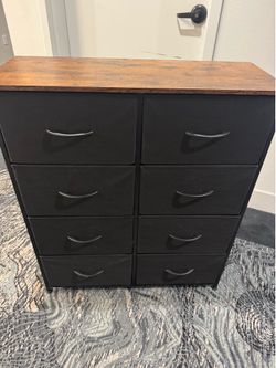Dresser with cloth drawers modern