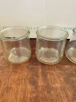 Small glass jars