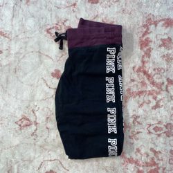 Black and purple Victoria's Secret PINK sweatpants 
