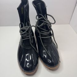 Sporto 'Dakota Peeble'Black Winter /Rain Boots Size 7M 