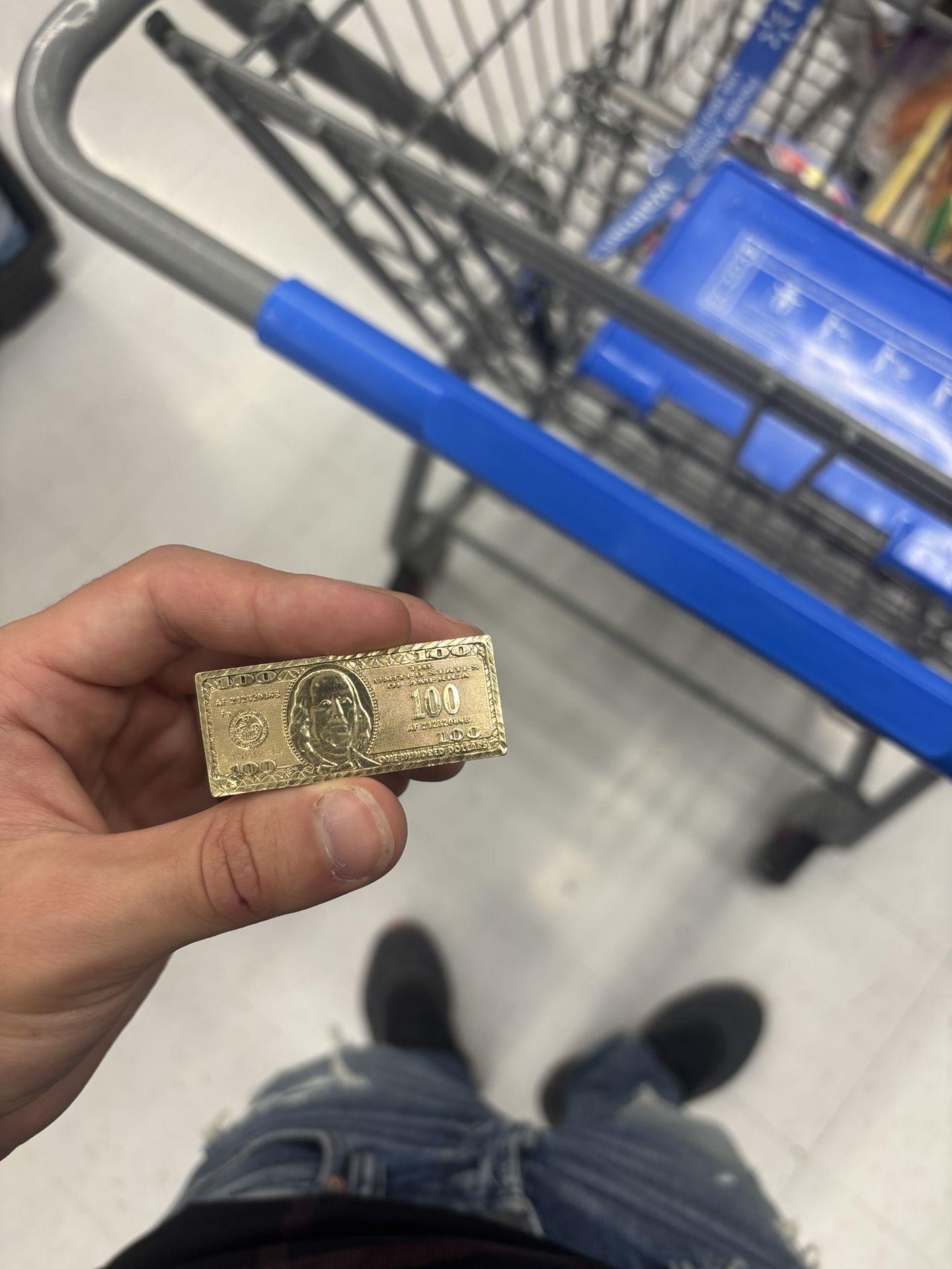 100 Dollar Bill Gold Ring