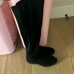 Black thigh high boots