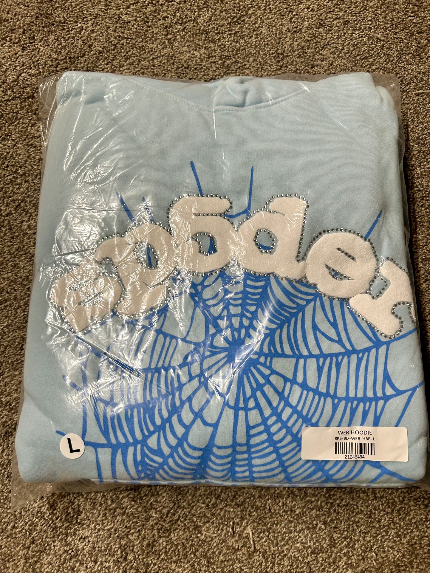 Sky Blue Sp5der Hoodie