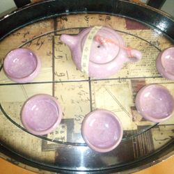 Oriental Tea Set With Tray
