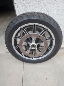 2020 harley davidson "impeller " front rim and tire