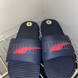 PUMA SLIDES MENS BLUE SIZE 9 