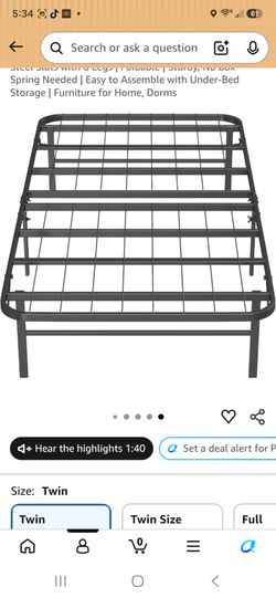 Queen size bed frame (metal)